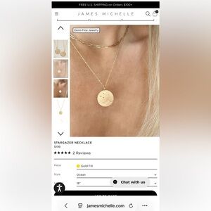 James Michelle Gold Stargazer Necklace